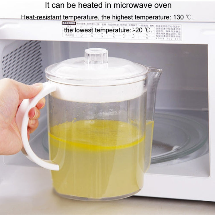 Küchen-Fettabscheider-Suppenkessel mit Sieb, Fettabscheider-Kessel-Filterbecher, 1500ml