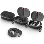 JYS-MQ018 Aufbewahrungstasche für Apple Vision Pro / Meta Quest 3 VR-Brillen, Anti-Sturz und Anti-Kratz, tragbare Tasche, Schwarz, Grau