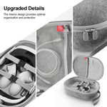 JYS-MQ018 Aufbewahrungstasche für Apple Vision Pro / Meta Quest 3 VR-Brillen, Anti-Sturz und Anti-Kratz, tragbare Tasche, Schwarz, Grau