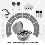 JYS-MQ018 Aufbewahrungstasche für Apple Vision Pro / Meta Quest 3 VR-Brillen, Anti-Sturz und Anti-Kratz, tragbare Tasche, Schwarz, Grau