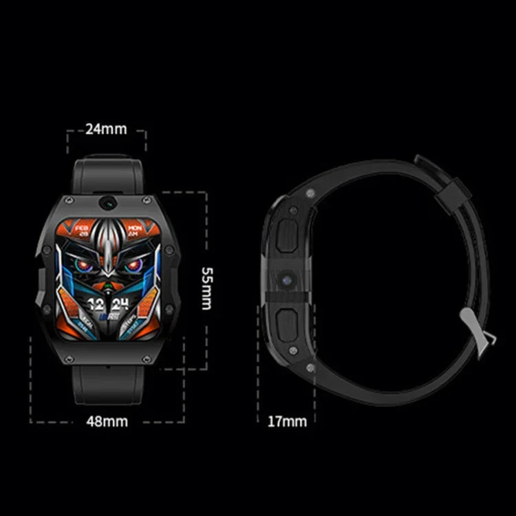 LOKMAT Appllp 3 Max 2,02-Zoll-Steckkarte 4G Anruf Wasserdichte Sport-Smartwatch mit SOS