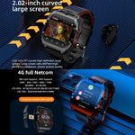 LOKMAT Appllp 3 Max 2,02-Zoll-Steckkarte 4G Anruf Wasserdichte Sport-Smartwatch mit SOS