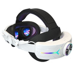Für Meta Quest 3 USB-wiederaufladbares faltbares Headset mit RGB-Beleuchtungseffekt, für Meta Quest 3 (Elite), für Meta Quest 3 (Weiß), für Meta Quest 3 (Schwarz)