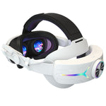 Für Meta Quest 3 USB-wiederaufladbares faltbares Headset mit RGB-Beleuchtungseffekt, für Meta Quest 3 (Elite), für Meta Quest 3 (Weiß), für Meta Quest 3 (Schwarz)