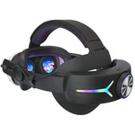 Für Meta Quest 3 USB-wiederaufladbares faltbares Headset mit RGB-Beleuchtungseffekt, für Meta Quest 3 (Elite), für Meta Quest 3 (Weiß), für Meta Quest 3 (Schwarz)