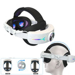Für Meta Quest 3 USB-wiederaufladbares faltbares Headset mit RGB-Beleuchtungseffekt, für Meta Quest 3 (Elite), für Meta Quest 3 (Weiß), für Meta Quest 3 (Schwarz)