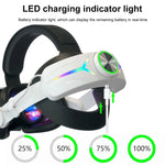 Für Meta Quest 3 USB-wiederaufladbares faltbares Headset mit RGB-Beleuchtungseffekt, für Meta Quest 3 (Elite), für Meta Quest 3 (Weiß), für Meta Quest 3 (Schwarz)