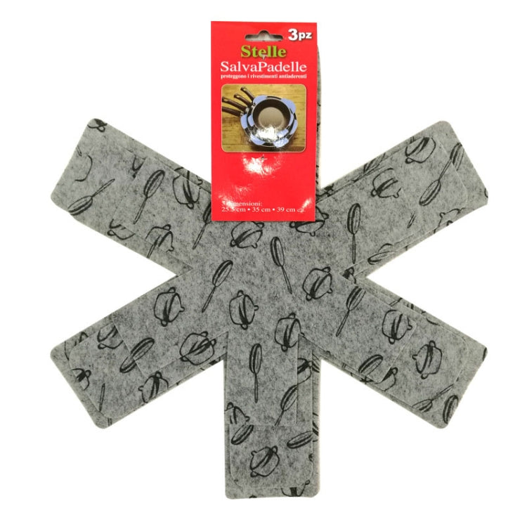 Hitzeschutz Filz Topfuntersetzer Vlies Topfbodenschutzpads, 3 Stück / Set 26+35,5+38 cm