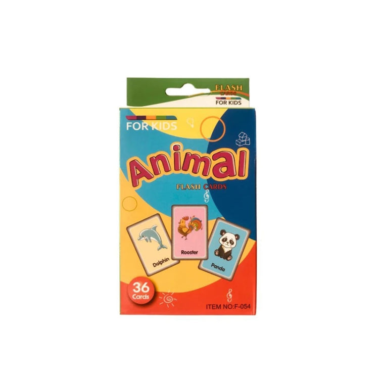 36pcs /Box Children Enlightenment Early Learning English Word Cards, C1 Animal, C2 Shape, C3 Color, C4 Time, C5 Fruit, C6 Body Part, C7 Vegetable, C8 Food And Drink