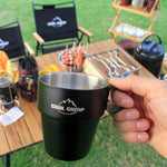 COOL CAMP CF-519 Outdoor Camping 304 Stainless Steel Coffee Cup Thermal Insulation Anti-Scald Double Vacuum Mugs, 4 In 1 Set