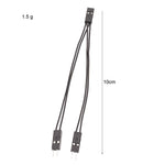 3 Stück DuPont Terminalkabel DuPont 2,54 Anschlusskabel 2Pin 1 zu 2 Kabel Ein Weiblich zu Zwei Männlich, 10cm