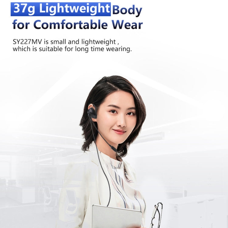 SOYTO SY227 Einseitiges Ohrbügel-Headset mit Kabel für Computer, 3,5mm, getrennte USB-Kabelsteuerung