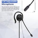 SOYTO SY227 Einseitiges Ohrbügel-Headset mit Kabel für Computer, 3,5mm, getrennte USB-Kabelsteuerung