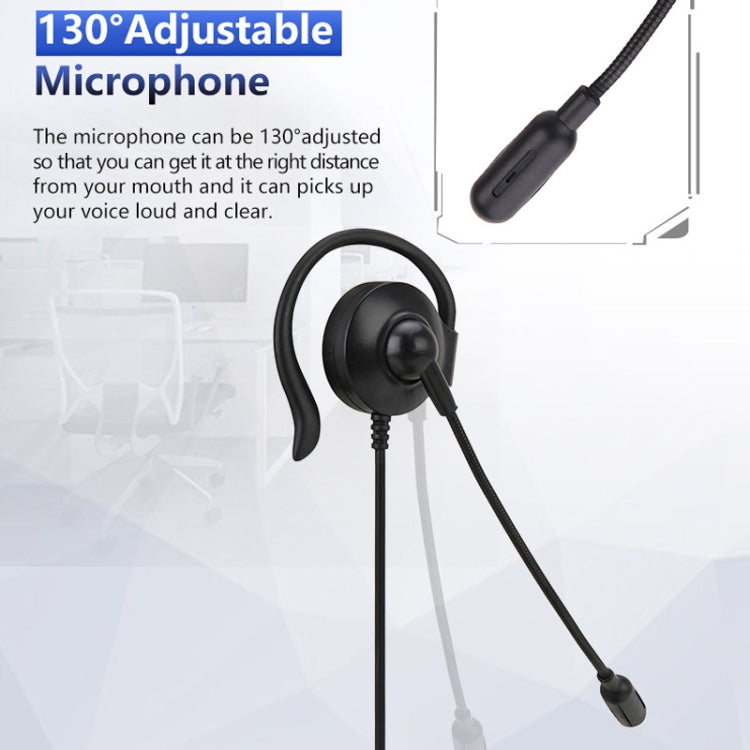 SOYTO SY227 Einseitiges Ohrbügel-Headset mit Kabel für Computer, 3,5mm, getrennte USB-Kabelsteuerung