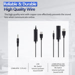 SOYTO SY227 Einseitiges Ohrbügel-Headset mit Kabel für Computer, 3,5mm, getrennte USB-Kabelsteuerung