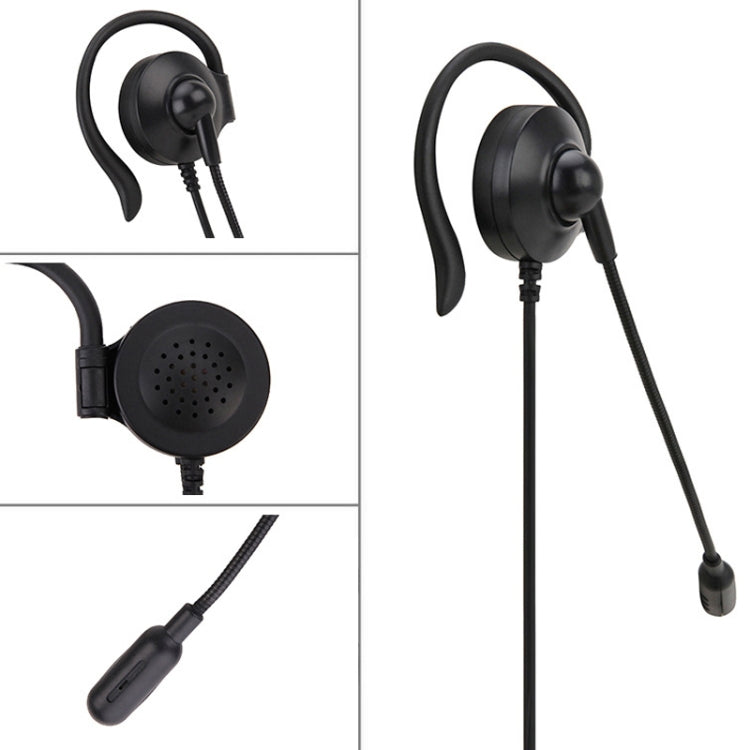 SOYTO SY227 Einseitiges Ohrbügel-Headset mit Kabel für Computer, 3,5mm, getrennte USB-Kabelsteuerung