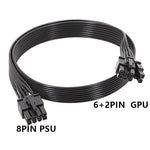 Für Corsair 18AWG Flachkabel Strommodulkabel Grafikkartenmodulkabel 8Pin zu 8Pin 6+2, 50cm Für Corsair, 60cm Für Corsair