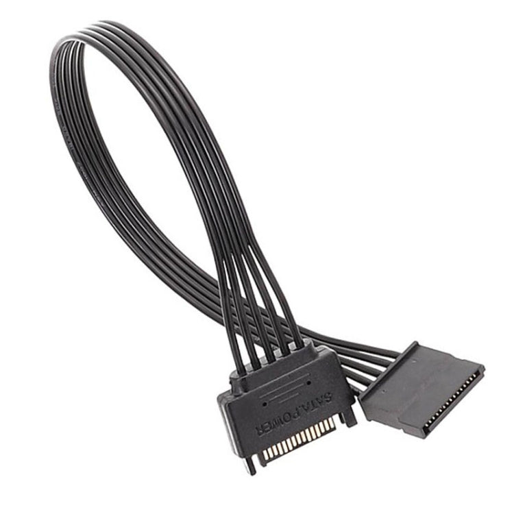 Netzteil SATA 15Pin männlich und weiblich Verlängerungskabel Robuste Festplatten-Stromanschlusskabel, 30cm 15Pin, 60cm 15Pin