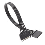 Netzteil SATA 15Pin männlich und weiblich Verlängerungskabel Robuste Festplatten-Stromanschlusskabel, 30cm 15Pin, 60cm 15Pin