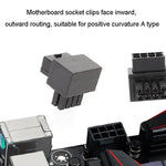 Motherboard CPU 8Pin Stromanschluss Interface Steuerungsheader 90 Grad Adapter, Positiver Bogen Typ A, Umgekehrte Kurve Typ B
