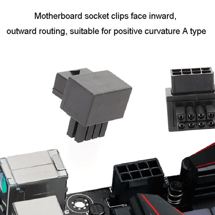 Motherboard CPU 8Pin Stromanschluss Interface Steuerungsheader 90 Grad Adapter, Positiver Bogen Typ A, Umgekehrte Kurve Typ B