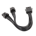 8P Weiblich zu Doppel 6+2Pin Männlich Grafikkarten-Stromkabel 8P zu Doppel 8P 1 zu 2 Stromadapterkabel, 8P Weiblich zu Doppel 6+2Pin Männlich