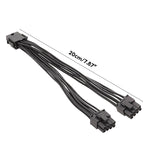 8P Weiblich zu Doppel 6+2Pin Männlich Grafikkarten-Stromkabel 8P zu Doppel 8P 1 zu 2 Stromadapterkabel, 8P Weiblich zu Doppel 6+2Pin Männlich