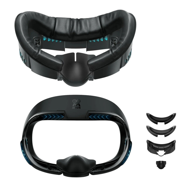 AMVR Q3FC1 für Meta Quest3 Maske aus Eisseide, atmungsaktives Ledermaterial