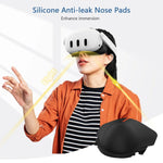 AMVR Q3FC1 für Meta Quest3 Maske aus Eisseide, atmungsaktives Ledermaterial