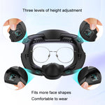 AMVR Q3FC1 für Meta Quest3 Maske aus Eisseide, atmungsaktives Ledermaterial