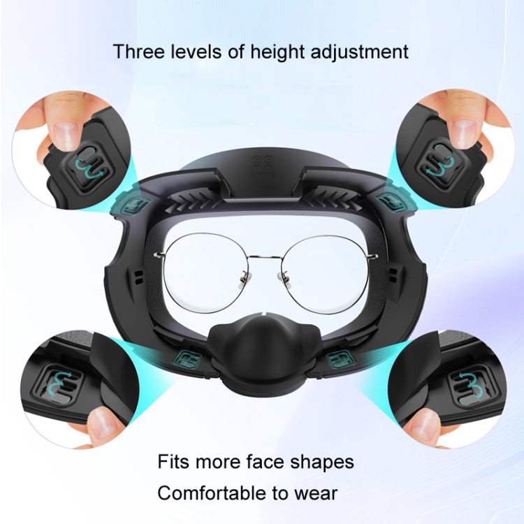 AMVR Q3FC1 für Meta Quest3 Maske aus Eisseide, atmungsaktives Ledermaterial