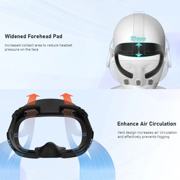 AMVR Q3FC1 für Meta Quest3 Maske aus Eisseide, atmungsaktives Ledermaterial