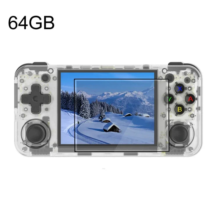 ANBERNIC RG35XX H Handheld-Spielkonsole, 3,5-Zoll-IPS-Bildschirm, Linux-System, 64 GB, 64 GB + 128 GB
