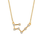 12 Sternzeichen mit Diamanten Halskette Karte Strass Schlüsselbein Kette Anhänger, Skorpion Golden, Schütze Golden, Steinbock Golden, Stier Golden, Fische Golden, Löwe Golden, Waage Golden, Krebs Golden, Wassermann Golden, Jungfrau Golden, Widder Golden