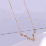 12 Sternzeichen mit Diamanten Halskette Karte Strass Schlüsselbein Kette Anhänger, Skorpion Golden, Schütze Golden, Steinbock Golden, Stier Golden, Fische Golden, Löwe Golden, Waage Golden, Krebs Golden, Wassermann Golden, Jungfrau Golden, Widder Golden