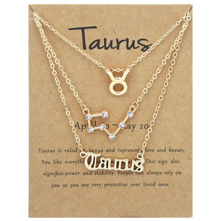 3-in-1 Halskette Set mit 12 Tierkreiszeichen Retro Alphabet Symbole mit Diamanten Schmuckset, Skorpion Gold, Schütze Gold, Steinbock Gold, Stier Gold, Fische Gold, Löwe Gold, Waage Gold, Krebs Gold, Wassermann Gold, Jungfrau Gold, Widder Gold...
