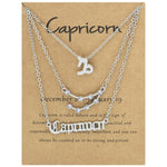 3-in-1 Halskette Set mit 12 Tierkreiszeichen Retro Alphabet Symbole mit Diamanten Schmuckset, Skorpion Gold, Schütze Gold, Steinbock Gold, Stier Gold, Fische Gold, Löwe Gold, Waage Gold, Krebs Gold, Wassermann Gold, Jungfrau Gold, Widder Gold...