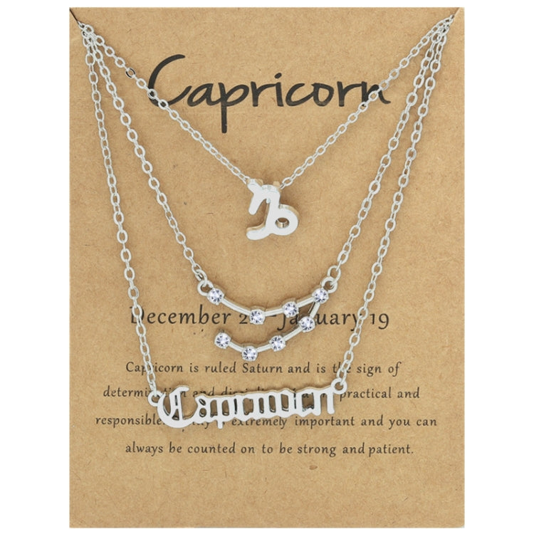 3-in-1 Halskette Set mit 12 Tierkreiszeichen Retro Alphabet Symbole mit Diamanten Schmuckset, Skorpion Gold, Schütze Gold, Steinbock Gold, Stier Gold, Fische Gold, Löwe Gold, Waage Gold, Krebs Gold, Wassermann Gold, Jungfrau Gold, Widder Gold...