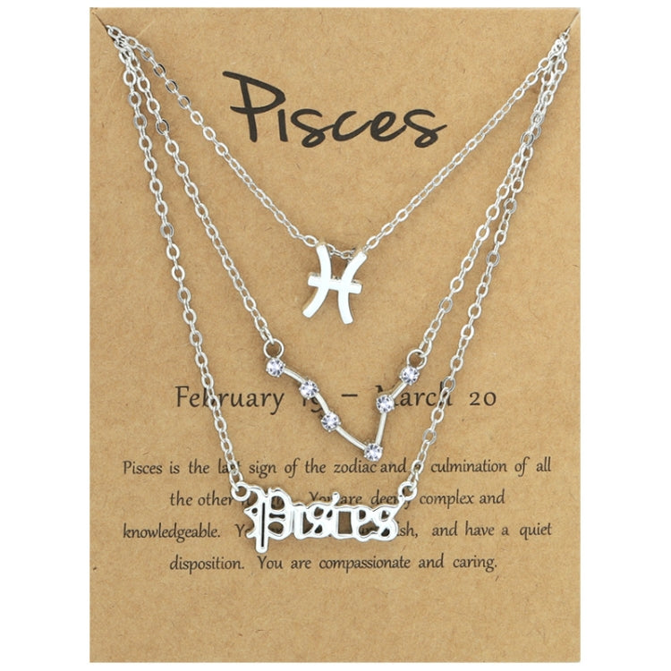 3-in-1 Halskette Set mit 12 Tierkreiszeichen Retro Alphabet Symbole mit Diamanten Schmuckset, Skorpion Gold, Schütze Gold, Steinbock Gold, Stier Gold, Fische Gold, Löwe Gold, Waage Gold, Krebs Gold, Wassermann Gold, Jungfrau Gold, Widder Gold...