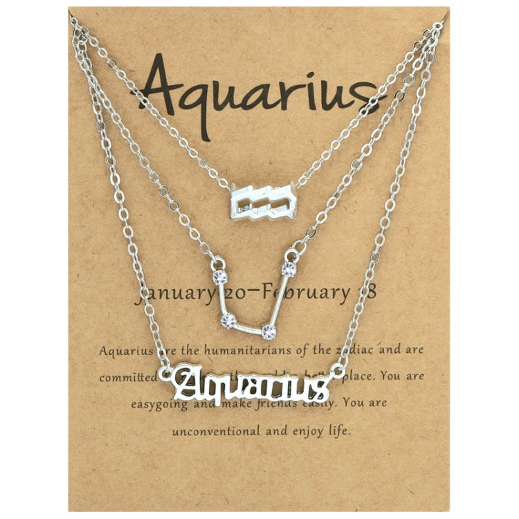 3-in-1 Halskette Set mit 12 Tierkreiszeichen Retro Alphabet Symbole mit Diamanten Schmuckset, Skorpion Gold, Schütze Gold, Steinbock Gold, Stier Gold, Fische Gold, Löwe Gold, Waage Gold, Krebs Gold, Wassermann Gold, Jungfrau Gold, Widder Gold...