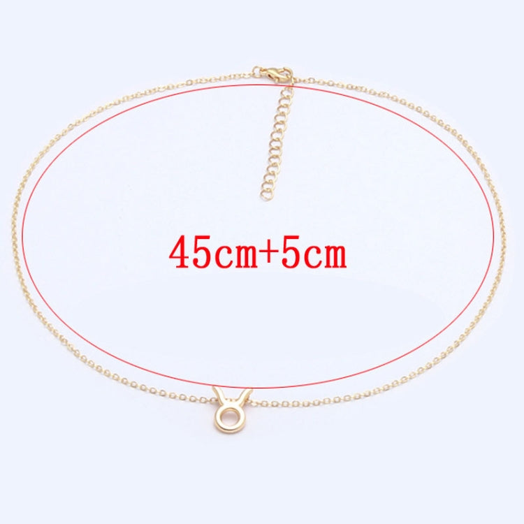 Tierkreiszeichen Halskette Vergoldete Legierung Kurze Kette Schmuck, Widder Gold, Krebs Gold, Waage Gold, Jungfrau Gold, Löwe Gold, Wassermann Gold, Fische Gold, Stier Gold, Steinbock Gold, Schütze Gold, Skorpion Gold, Zwillinge Gold