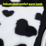 Plush Heart Pattern Car Center Console Cover Mat, 32x19cm