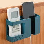 Doppelte Gitterwand-Aufbewahrungsbox, Fernbedienung, Krimskrams-Organizer, Handy-Ladehalter, Doppeltes Blau