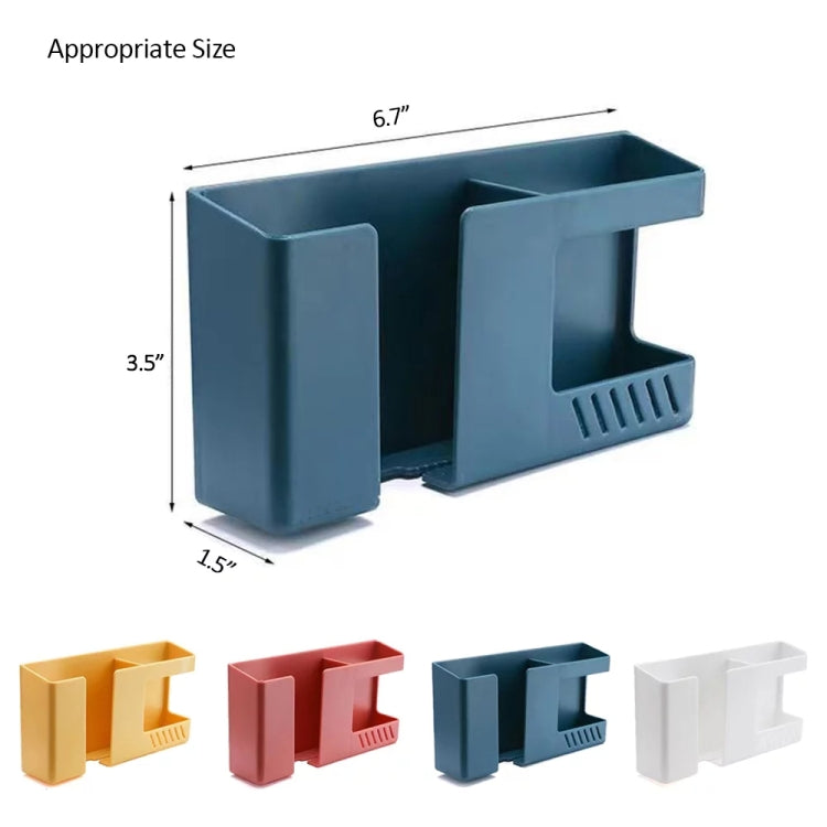 Doppelte Gitterwand-Aufbewahrungsbox, Fernbedienung, Krimskrams-Organizer, Handy-Ladehalter, Doppeltes Blau