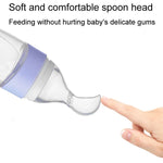 Baby Silikonflasche Drückbarer Fütterlöffel Kinder Ergänzungsflaschenfütterer