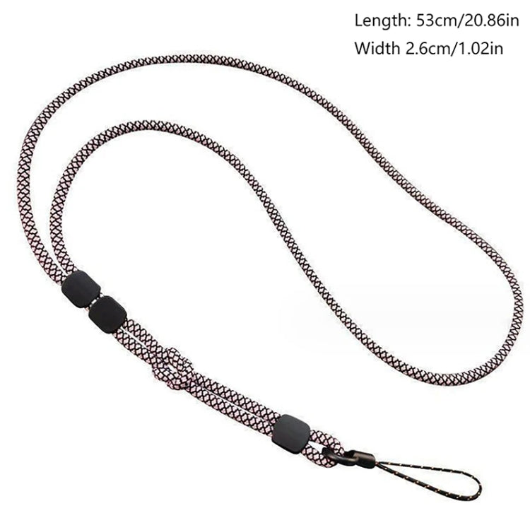 Doppelverwendung abnehmbarer verstellbarer Handy-Lanyard Anti-Verlust Handgelenkschlaufe, Hellbraun, Schwarz und Blau, Rosa
