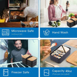 1200ml Portable Lunchbox mit Fächern, isoliert, doppelwandig, mikrowellengeeignet, Kunststoff-Lebensmittelbehälter, ohne Isoliertasche Schwarz, ohne Isoliertasche Weiß, mit Isoliertasche Schwarz, mit Isoliertasche Weiß