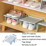 Haushalt Aufbewahrung Schuhe Rack Doppelt Schuhe Ablage Kunststoff Einteilig Einfach Schuhe Organizer