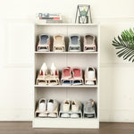 Haushalt Aufbewahrung Schuhe Rack Doppelt Schuhe Ablage Kunststoff Einteilig Einfach Schuhe Organizer