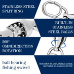 5 Stück / Pack PROBEROS DAC006 Köder 8-Typ Ringe Verbinder Hochgeschwindigkeitslager Wirbel Ovalstift Angelzubehör, 22mm, 23mm, 25mm, 30mm, 35mm